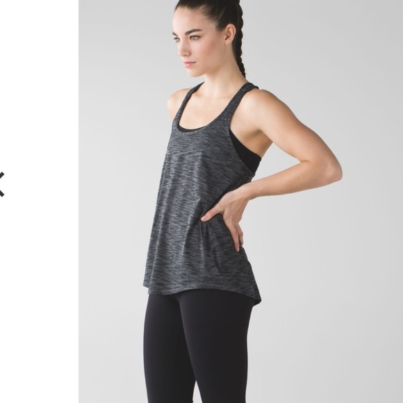 Lululemon Salute the Sun Tank Heathered Black size small 4 - Picture 4 of 12